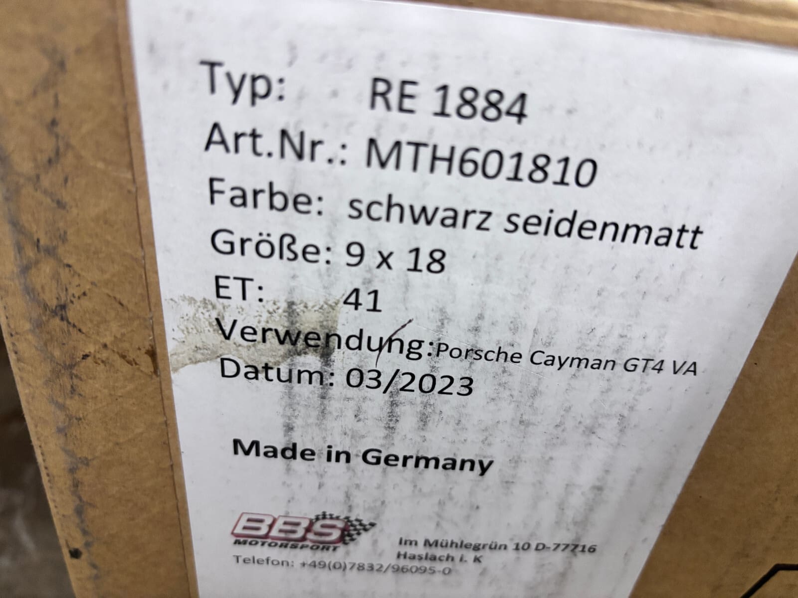 PORSCHE GT4 MR BBS CLUBSPORT 4 WHEELS SILVER GOLD FRONT 9X18 AND REAR 10.35X18 - Image 6