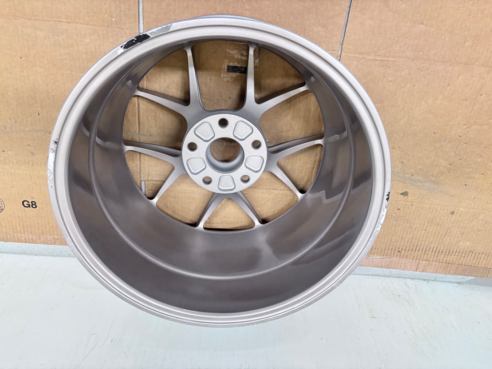 PORSCHE GT4 MR BBS CLUBSPORT 4 WHEELS SILVER GOLD FRONT 9X18 AND REAR 10.35X18 - Image 18